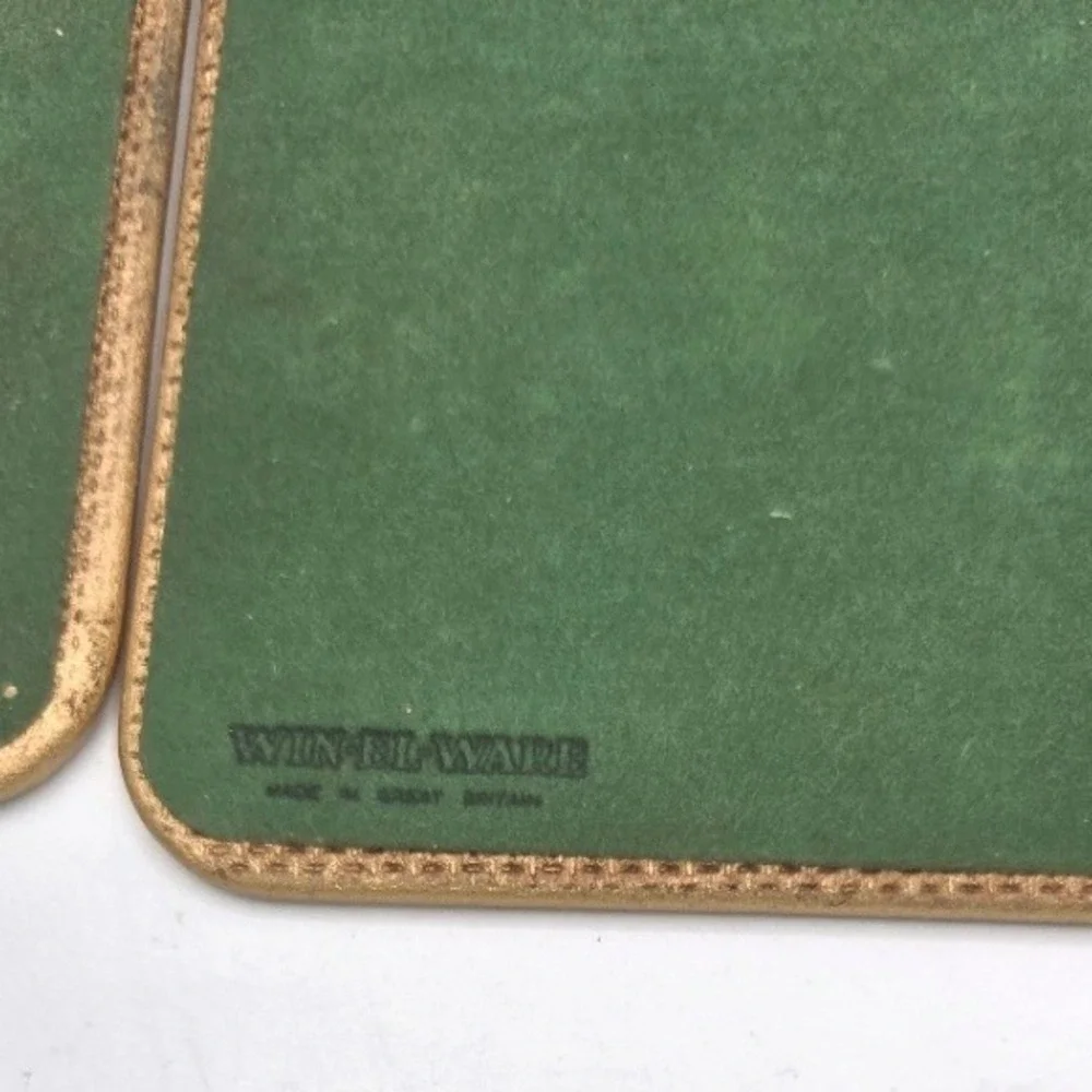 Vintage Win-El-Ware Rose Coasters‎ Set of 6 - Made in Great Britain with Box